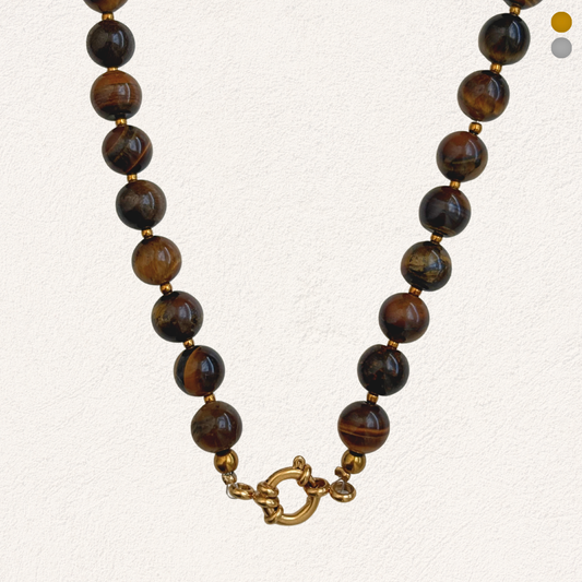 tijgeroog beaded ketting