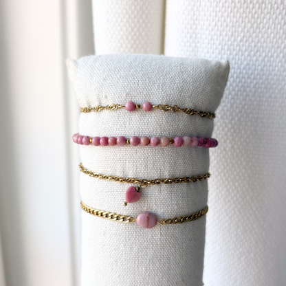 rhodonite bead bracelet