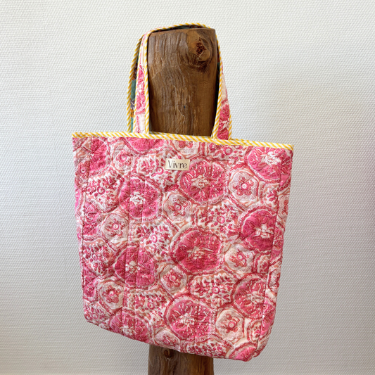 blooming reversible tas roze/blauw