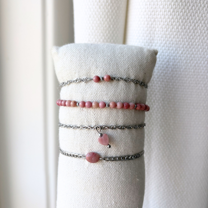 rhodonite bead bracelet