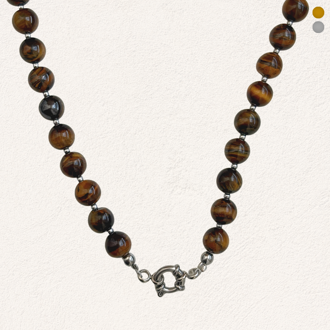 tijgeroog beaded ketting