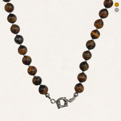 tijgeroog beaded ketting