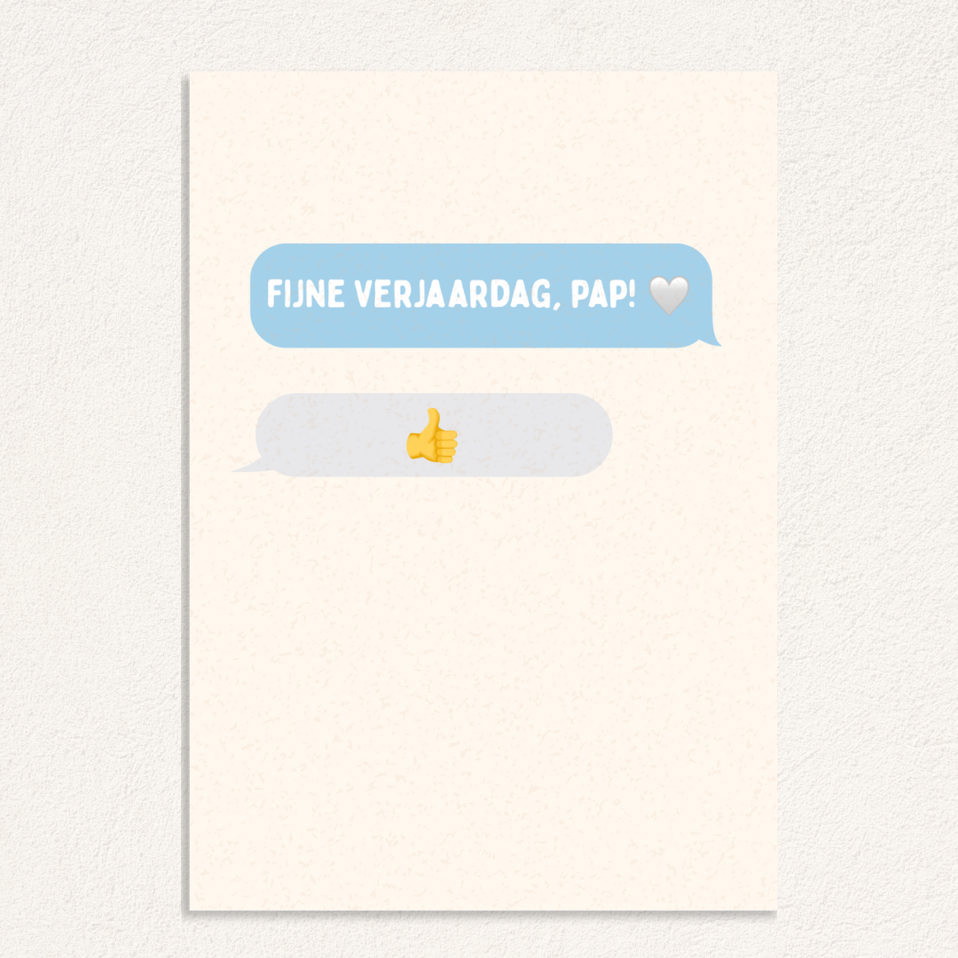 fijne verjaardag, pap! kaart