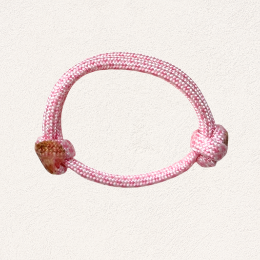 surf armband pastel roze diamonds
