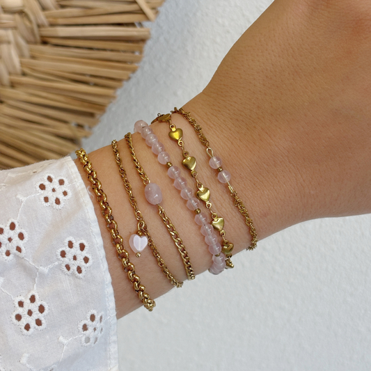 rozenkwarts kralenarmband