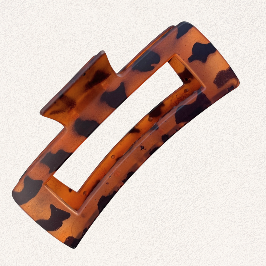 panterprint haarclip voor dik en lang haar