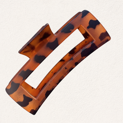 Leopard print hair clip for thick and long hair