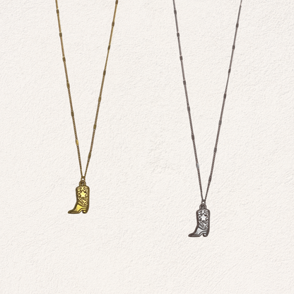 Necklace with cowboy boot