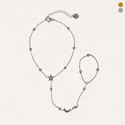 hand chain met maan en ster
