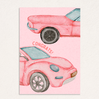 congrats car card