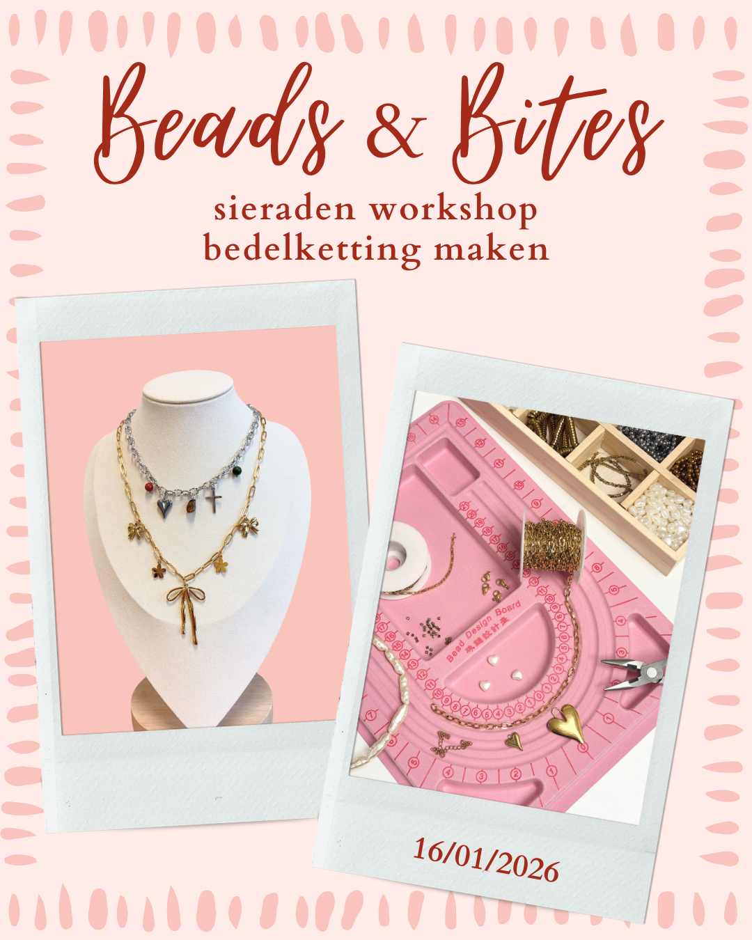beads & bites workshop bedelketting maken | 16/01/2026