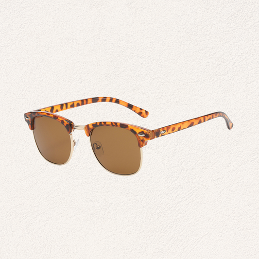 tortoise zonnebril half frame bruin