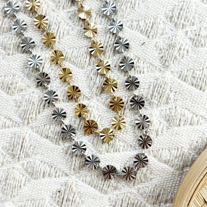 coins with patterned chain