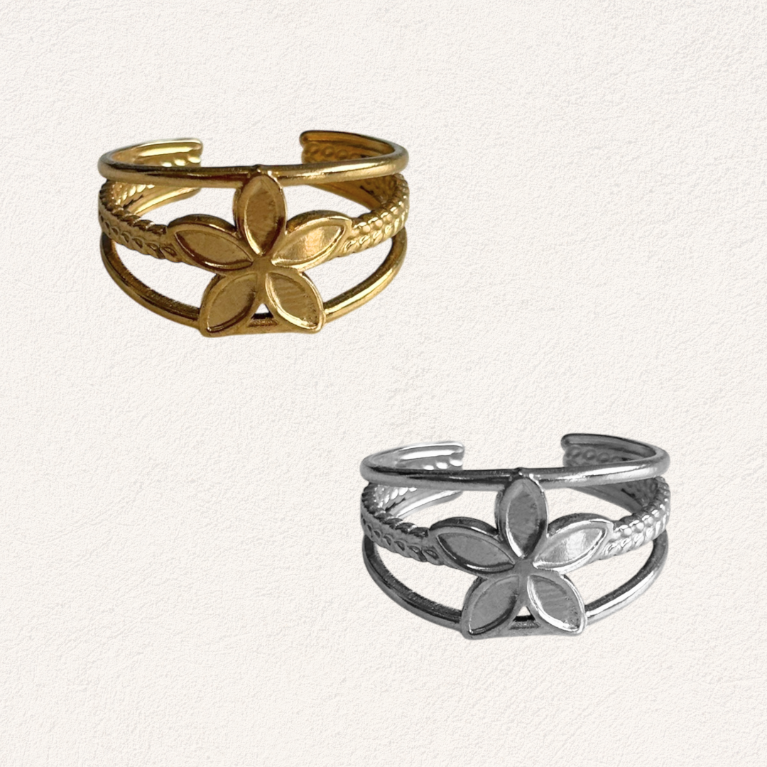 flower lines ring