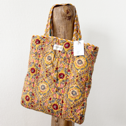 blooming reversible bag yellow/green