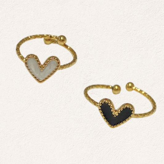 open gouden hart ring