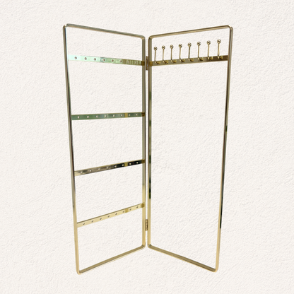 combination jewelry display | gold