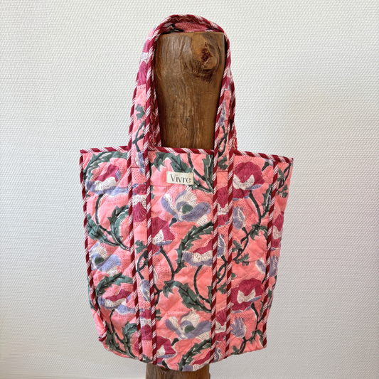 blooming reversible tas roze/rood