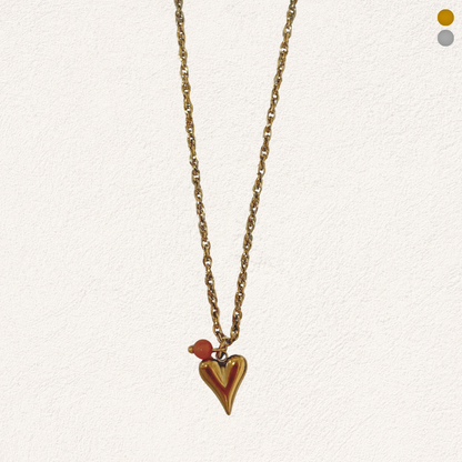 hartjes ketting met natuursteen