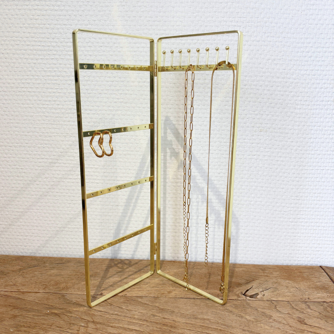 combinatie sieraden display | goud