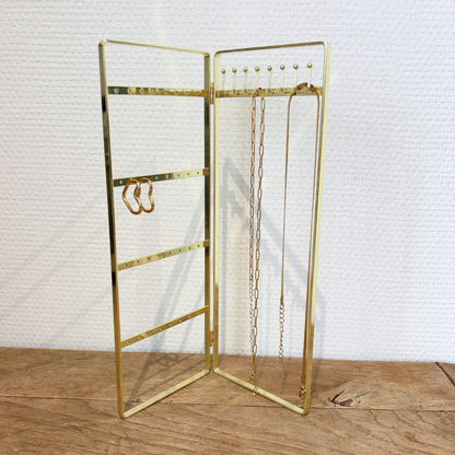 combination jewelry display | gold