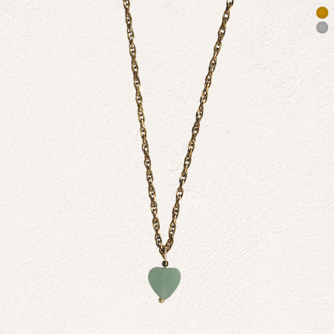 aventurine heart necklace