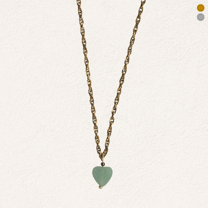 aventurine heart necklace