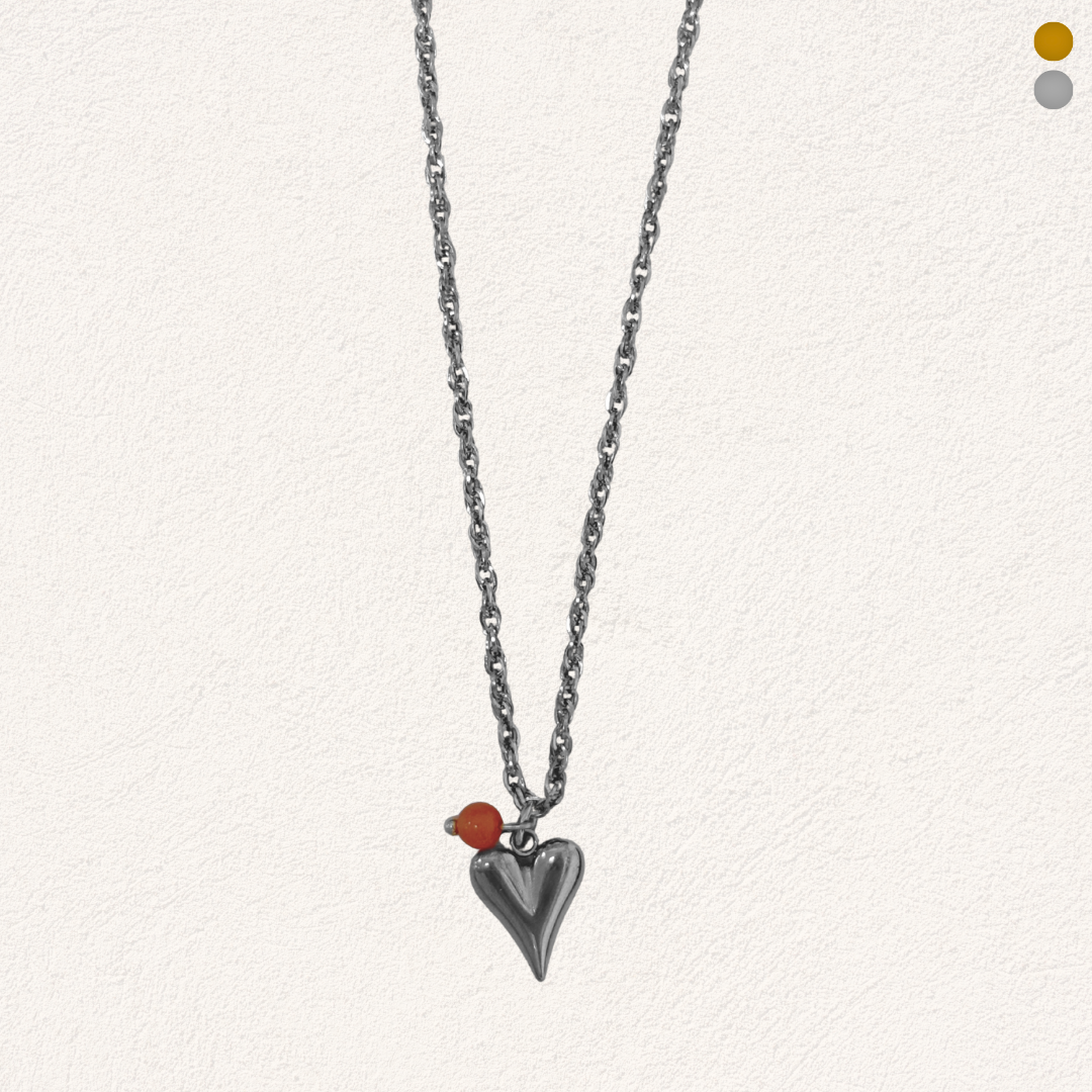 hartjes ketting met natuursteen
