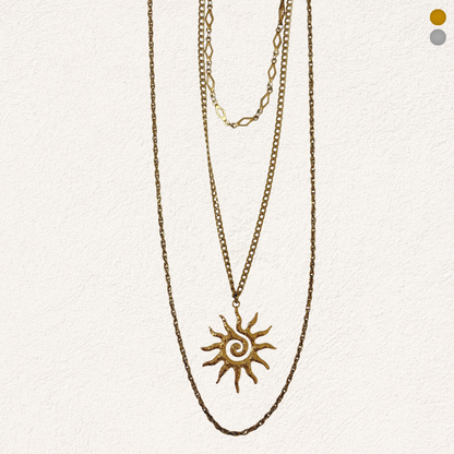 gelaagde zon ketting 3 in 1