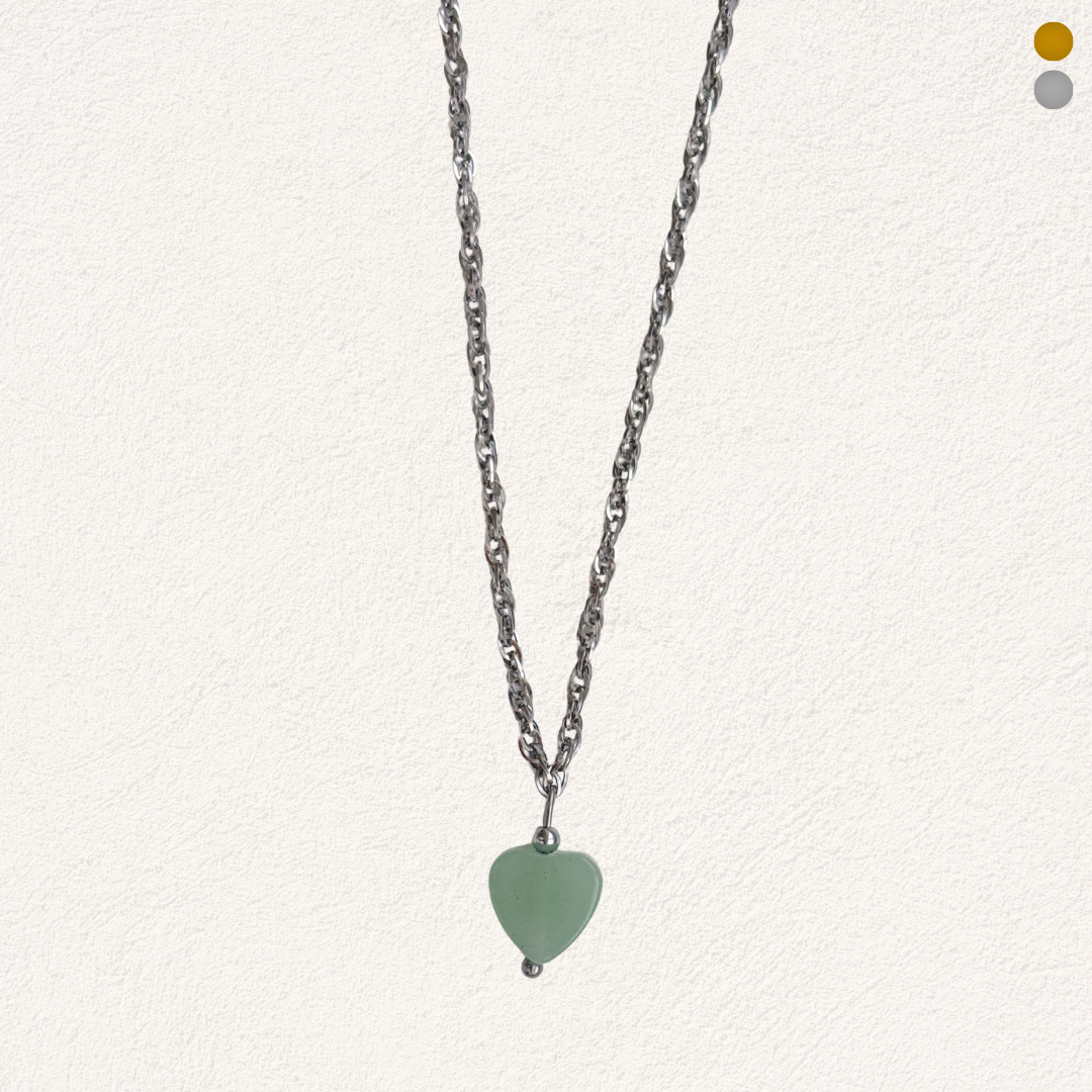 aventurine heart necklace