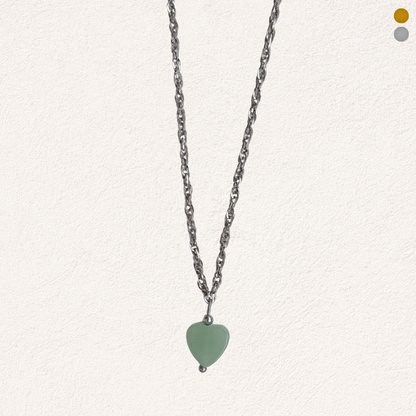 aventurine heart necklace