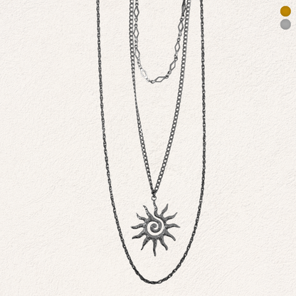 gelaagde zon ketting 3 in 1