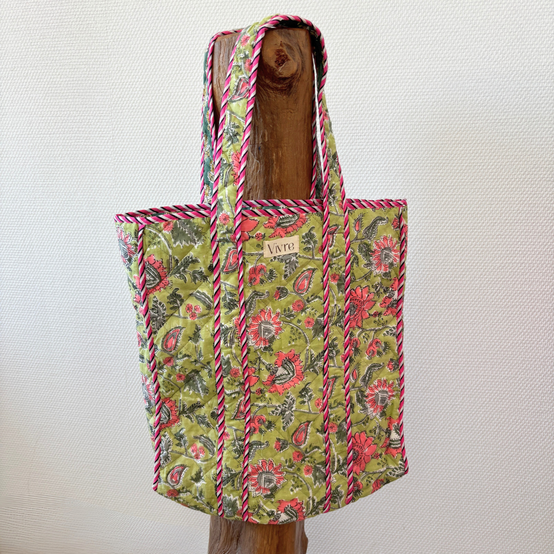blooming reversible tas groen