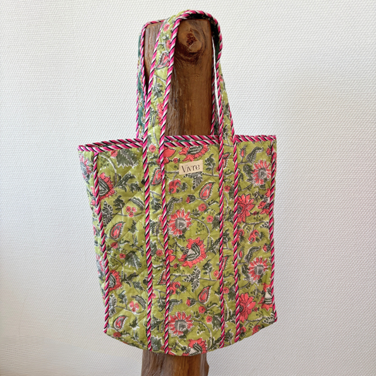 blooming reversible tas groen