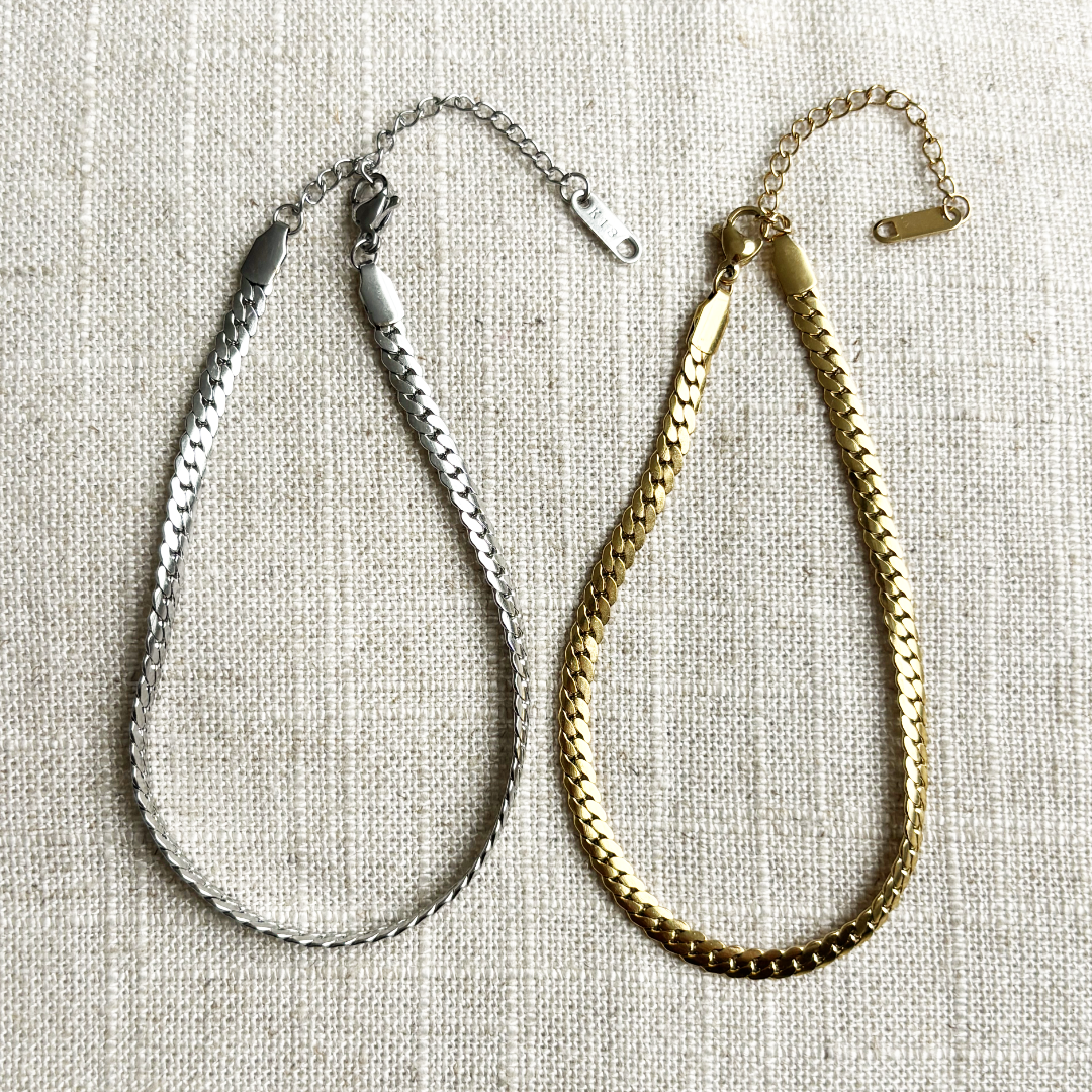 enkelbandje platte schakel