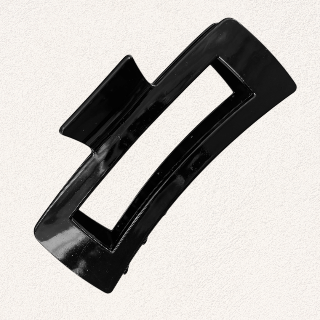 zwarte haarclip voor dik en lang haar