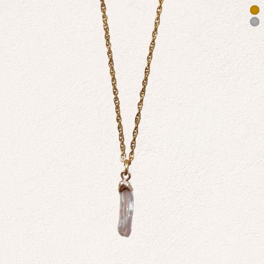 zoetwaterparel hanger ketting