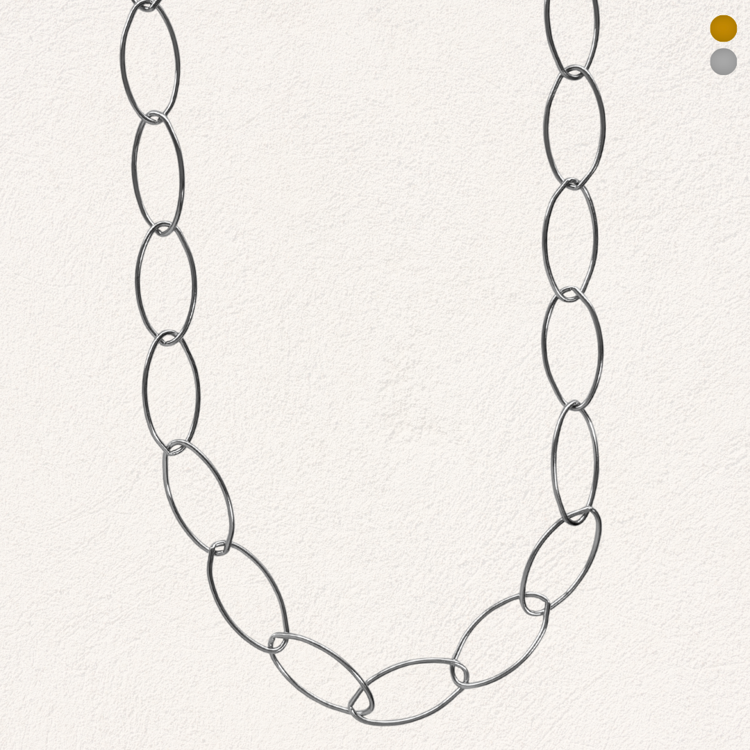 long chain with oval open links