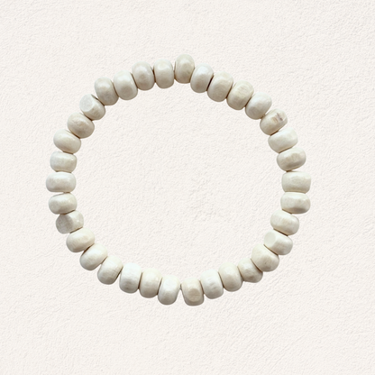 wooden bracelet white