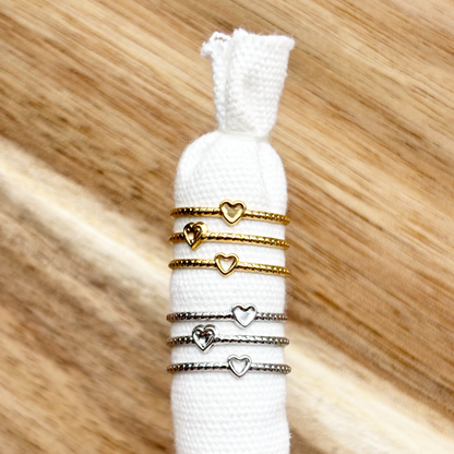 lines & hearts ring