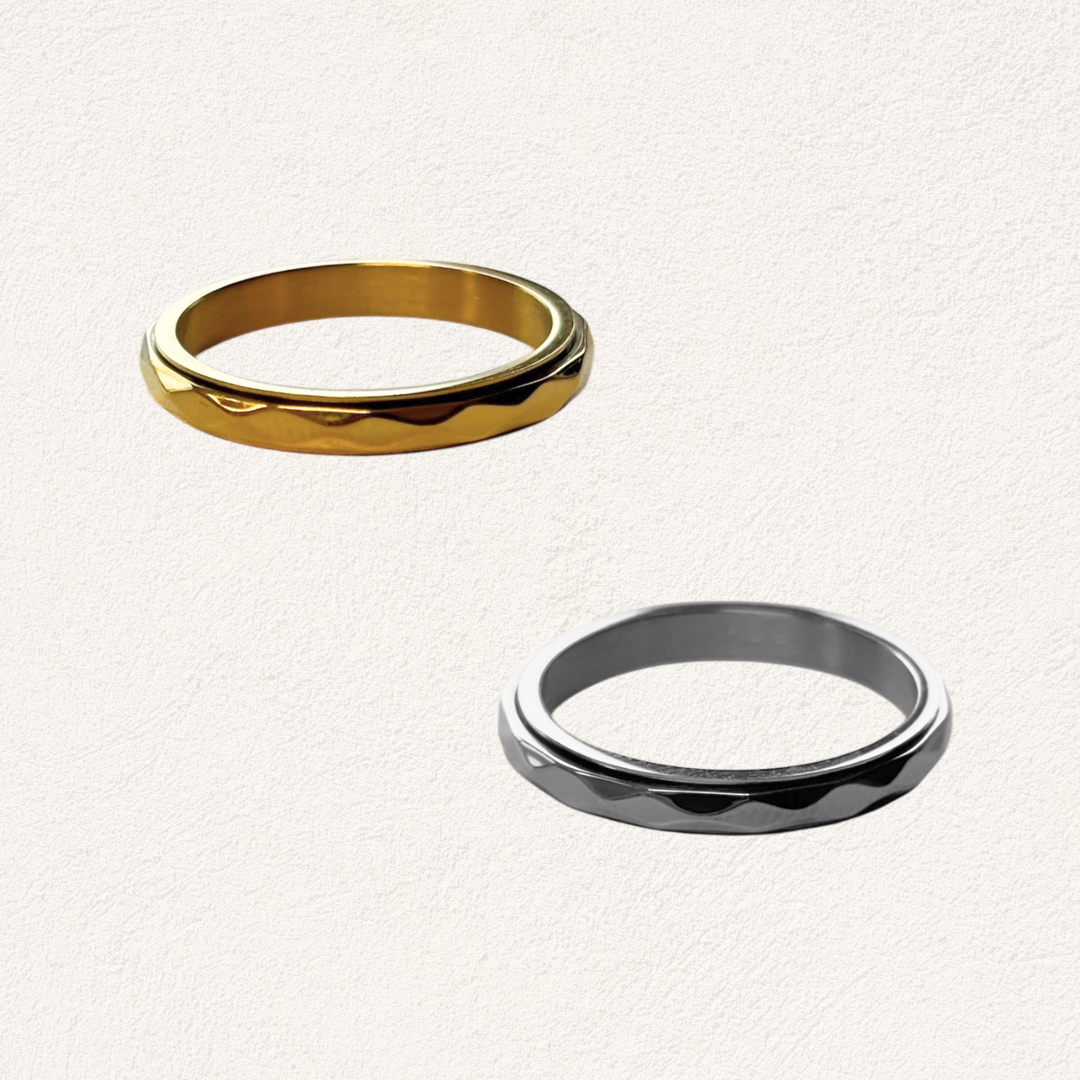 anxiety ring met gedraaid detail