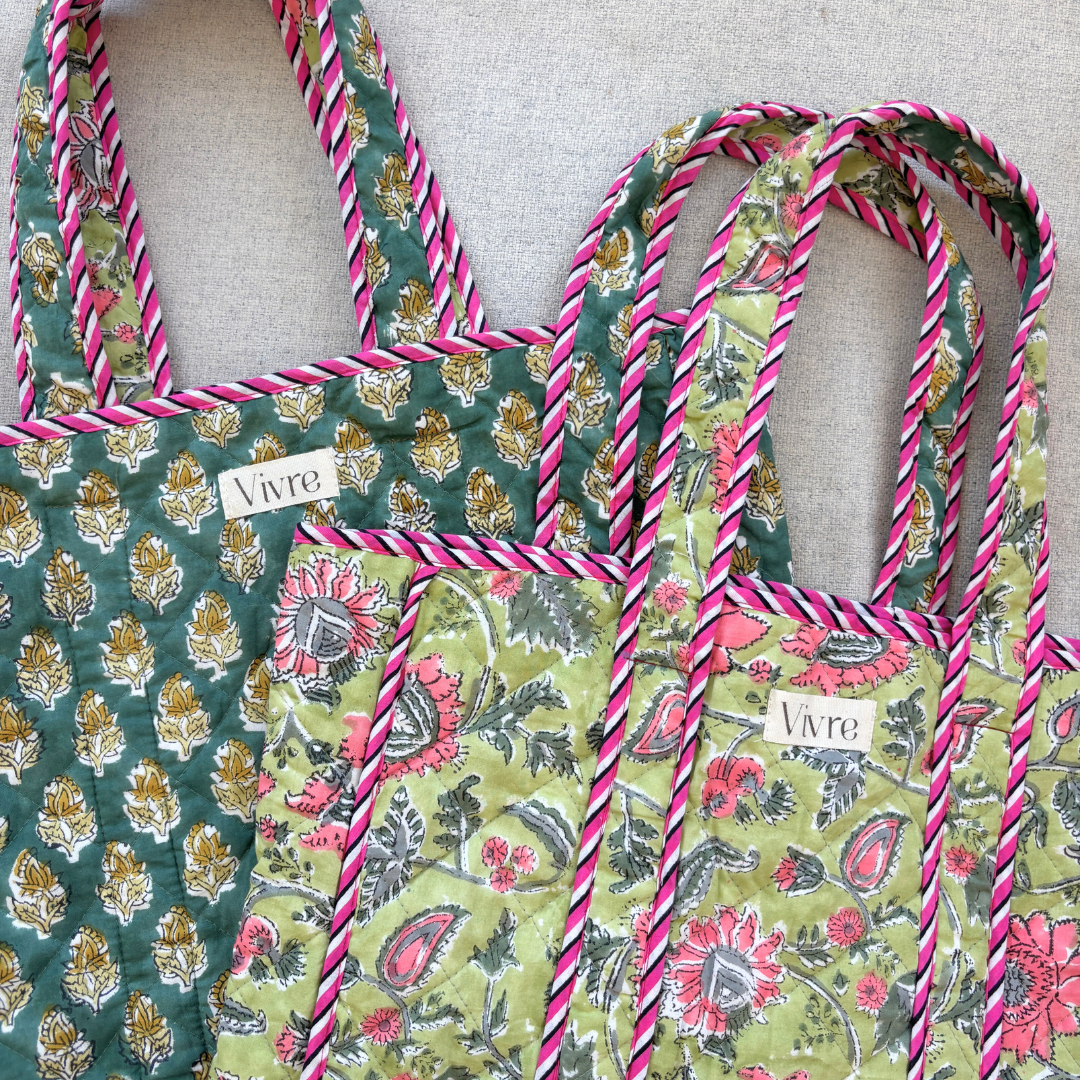 blooming reversible tas groen