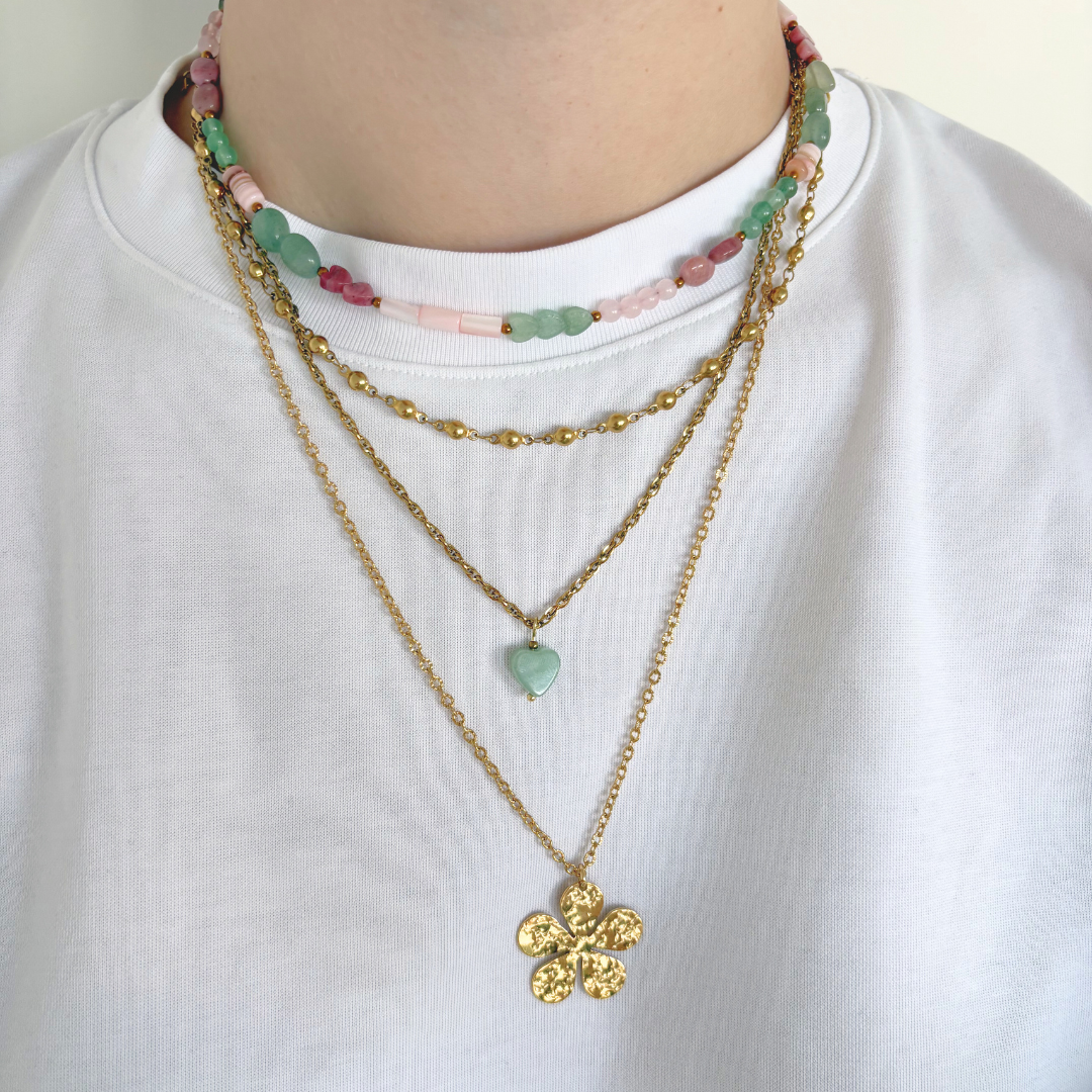 long flower necklace