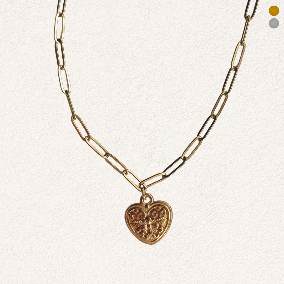 heart full of flowers necklace