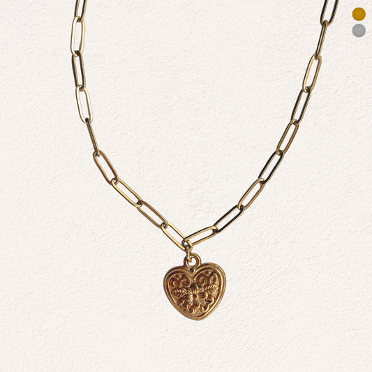 hart vol bloemen ketting