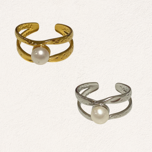 parel twist ring