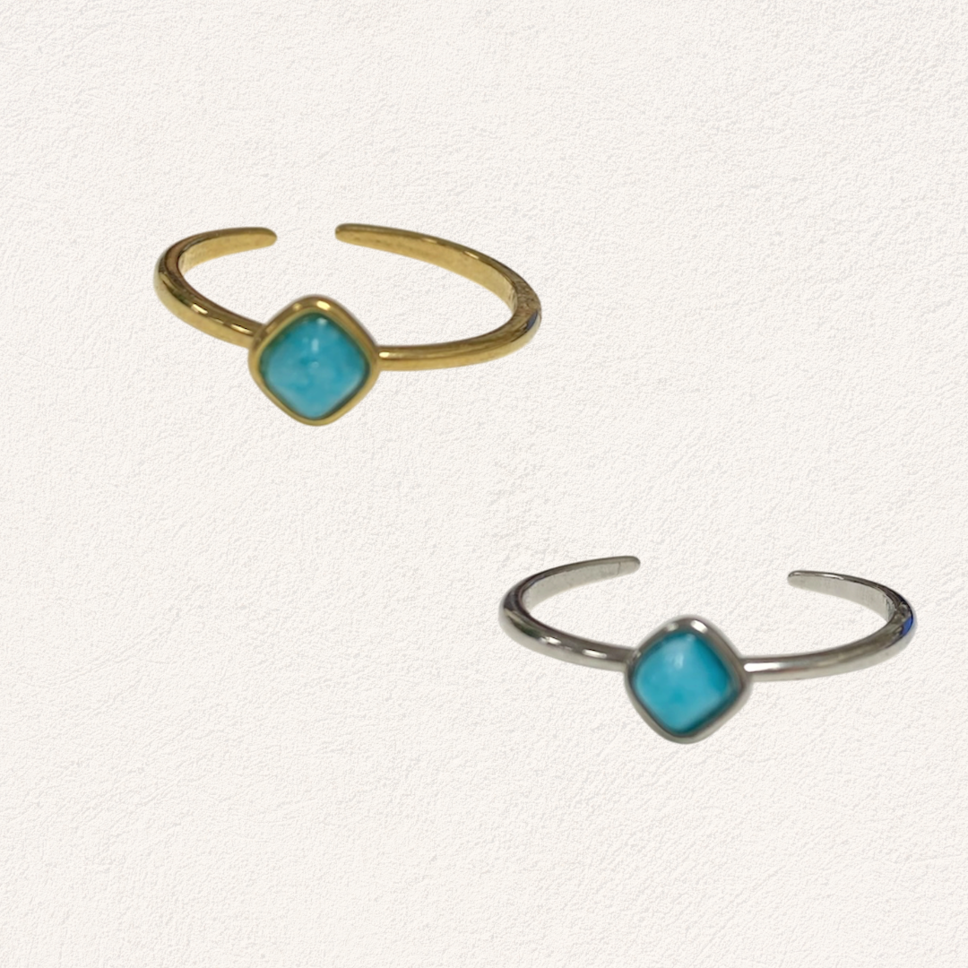 turquoise square ring