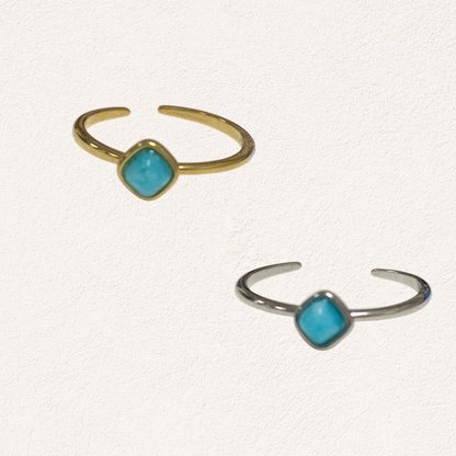 turquoise square ring
