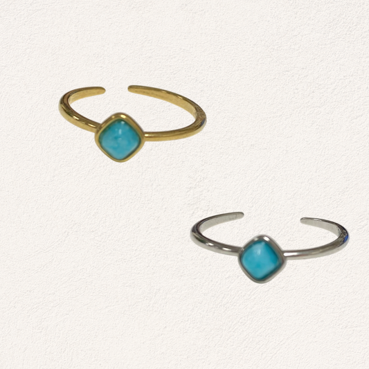 turquoise square ring