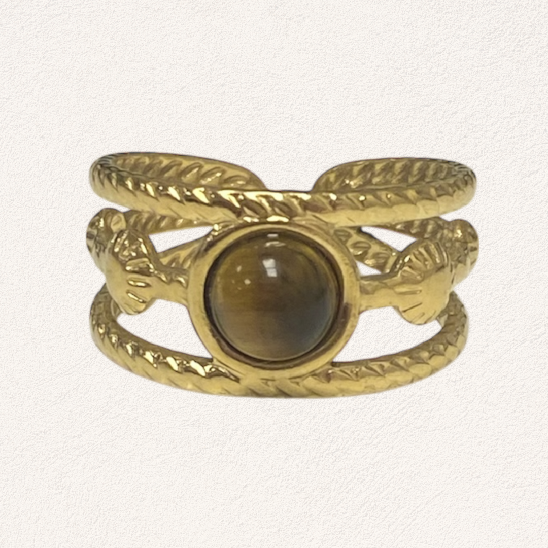 statement tijgeroog ring